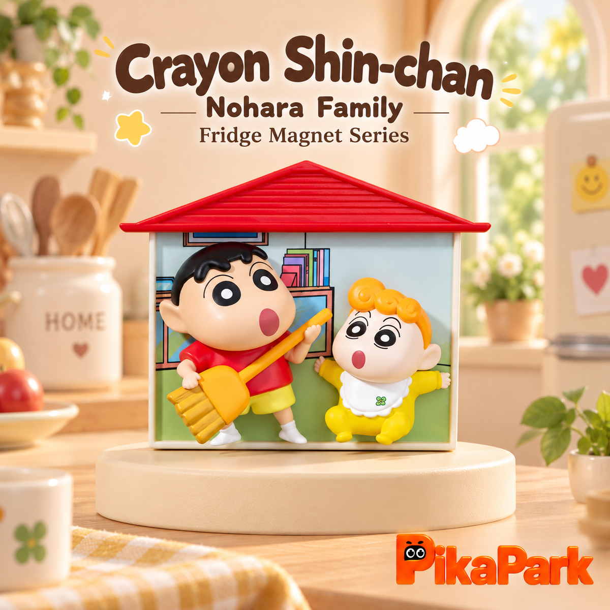 Crayon Shin‑chan Nohara Family 3D Fridge Magnet Blind Box