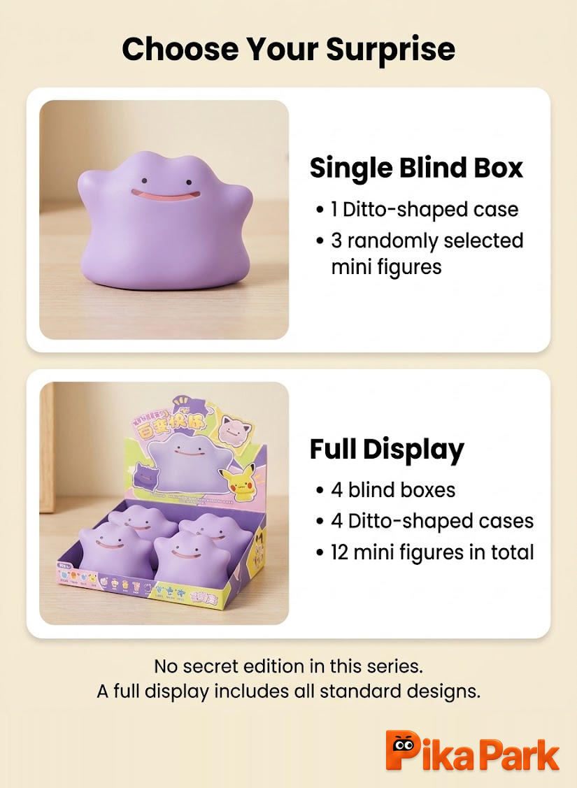 Funism Pokemon Ditto Qface Series Mini Figures Blind Box