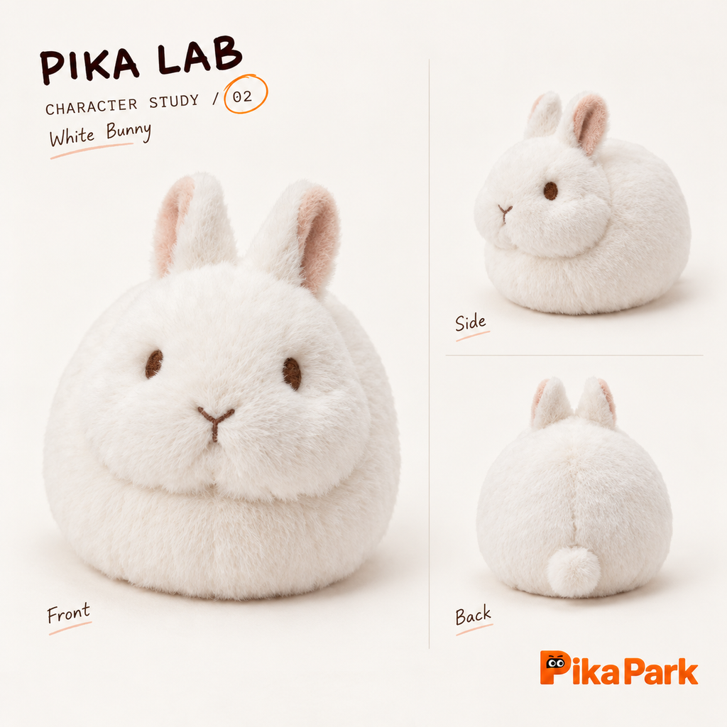 Pikochi White Bunny Plush | The BunBuns