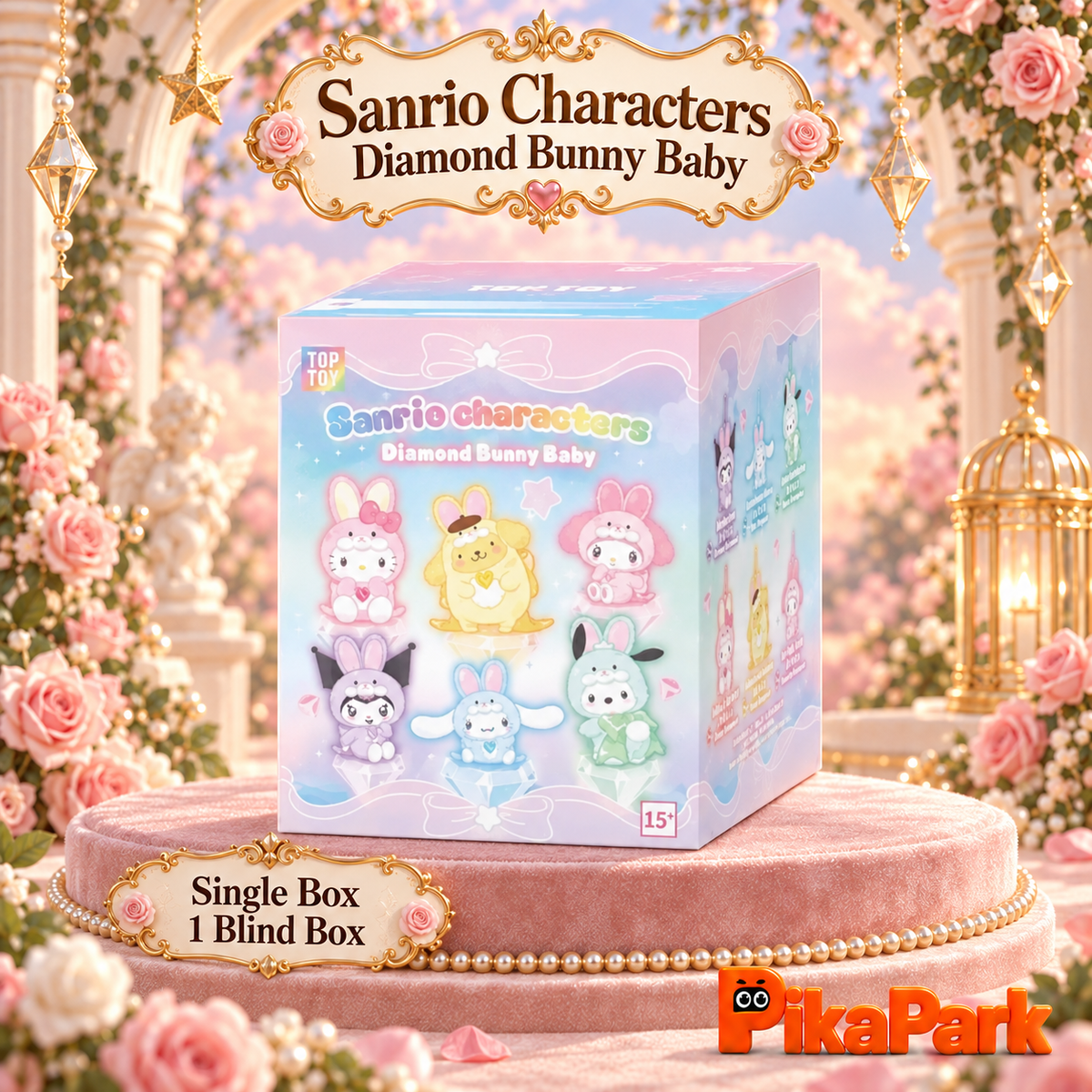 Sanrio Diamond Bunny Baby Series Plush Keychain Doll