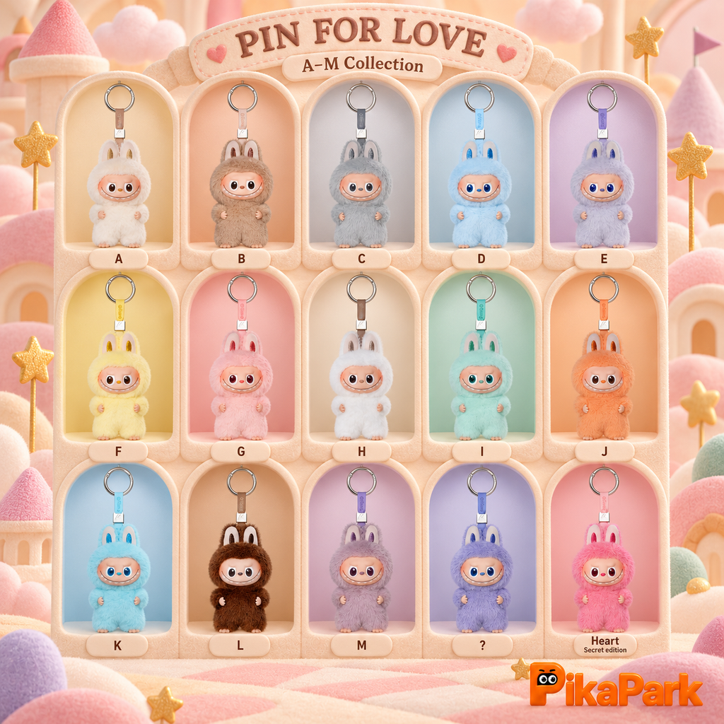 Labubu THE MONSTERS Pin for Love Series-Vinyl Plush Pendant Blind Box (A-M) & (N-Z)