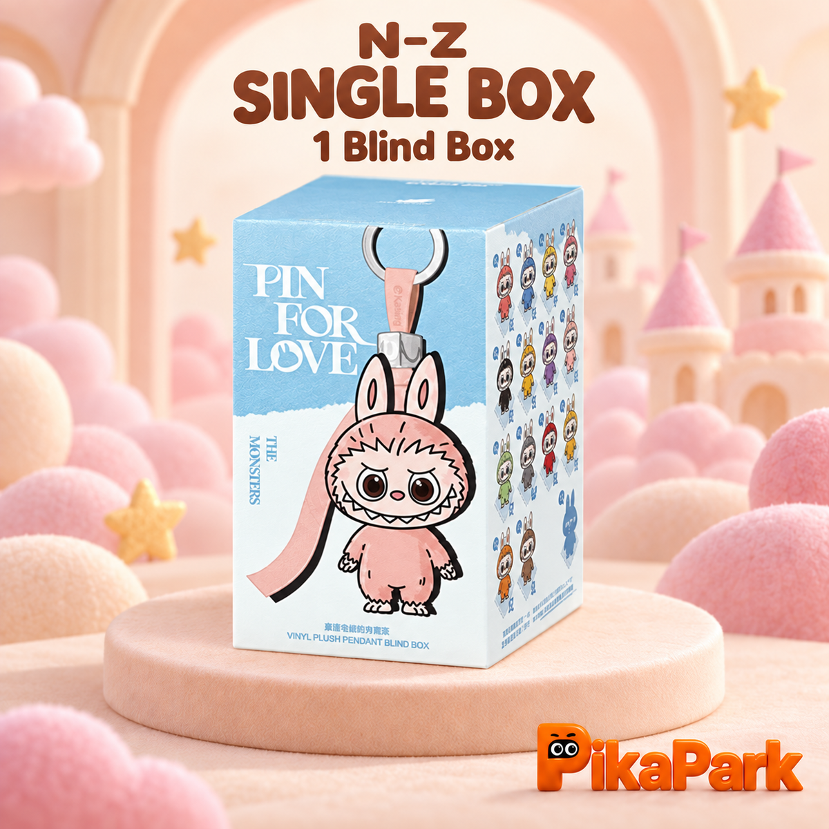 Labubu THE MONSTERS Pin for Love Series-Vinyl Plush Pendant Blind Box (A-M) & (N-Z)