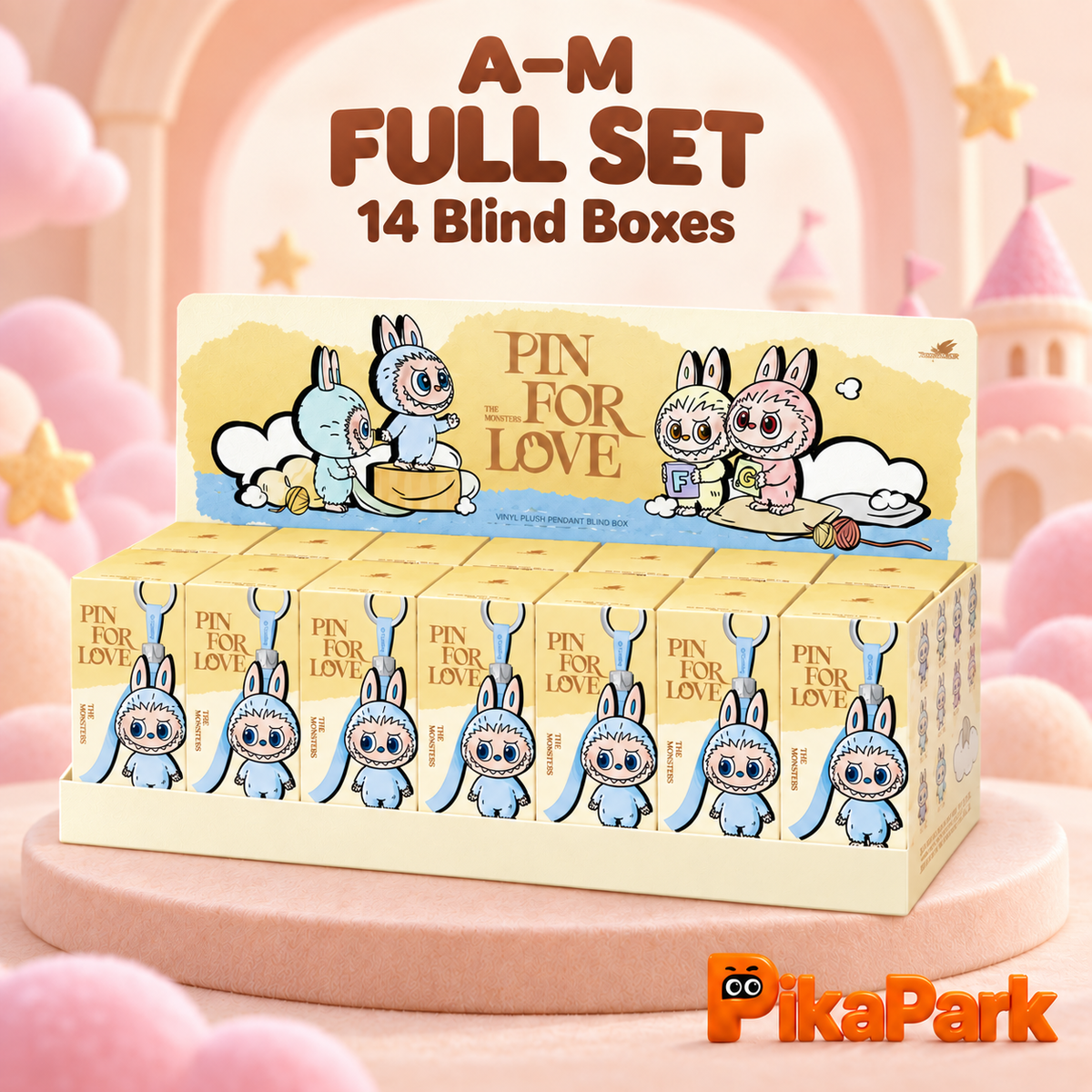 Labubu THE MONSTERS Pin for Love Series-Vinyl Plush Pendant Blind Box (A-M) & (N-Z)