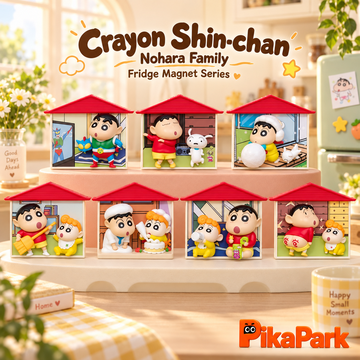 Crayon Shin‑chan Nohara Family 3D Fridge Magnet Blind Box